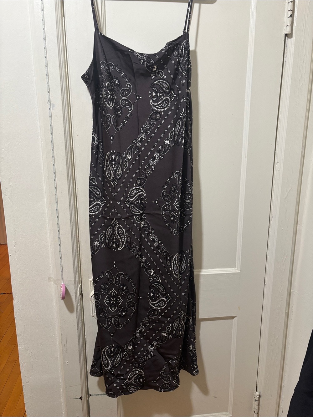 Madewell Paisley Midi Slip Dress with Adjustable Straps